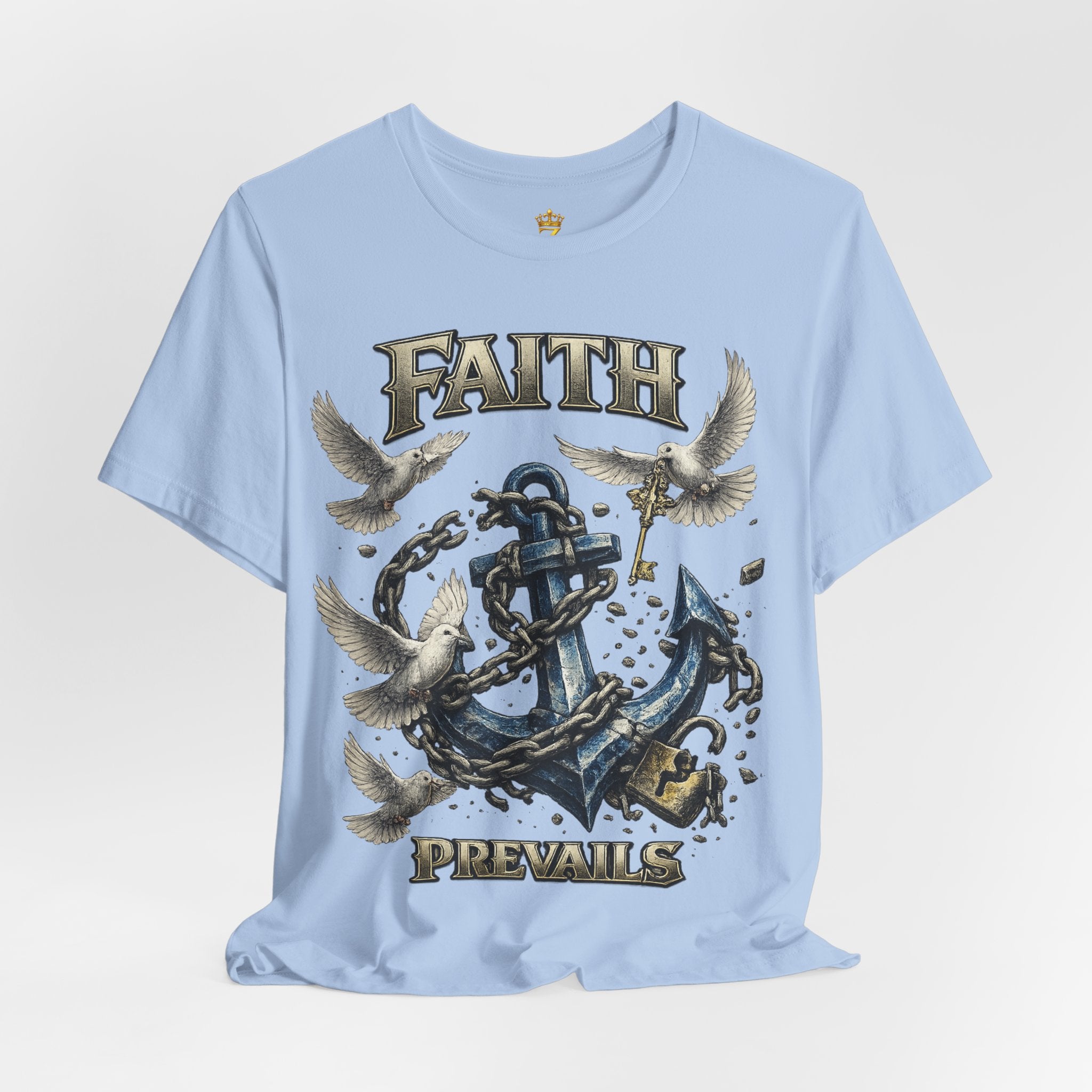 Faith Prevails T‑Shirt (Blue Anchor) Printify
