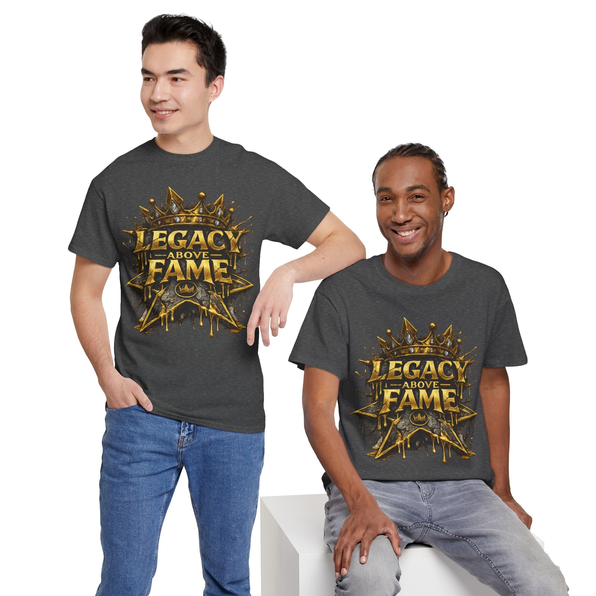 Adult Legacy Above Fame Graphic T-Shirt (Gold Drip) - Zealous For All