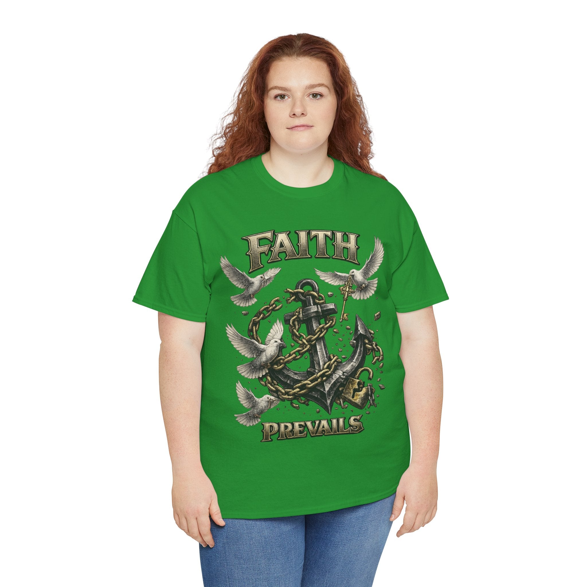 Adult Faith Prevails T‑Shirt (Black Anchor) Printify