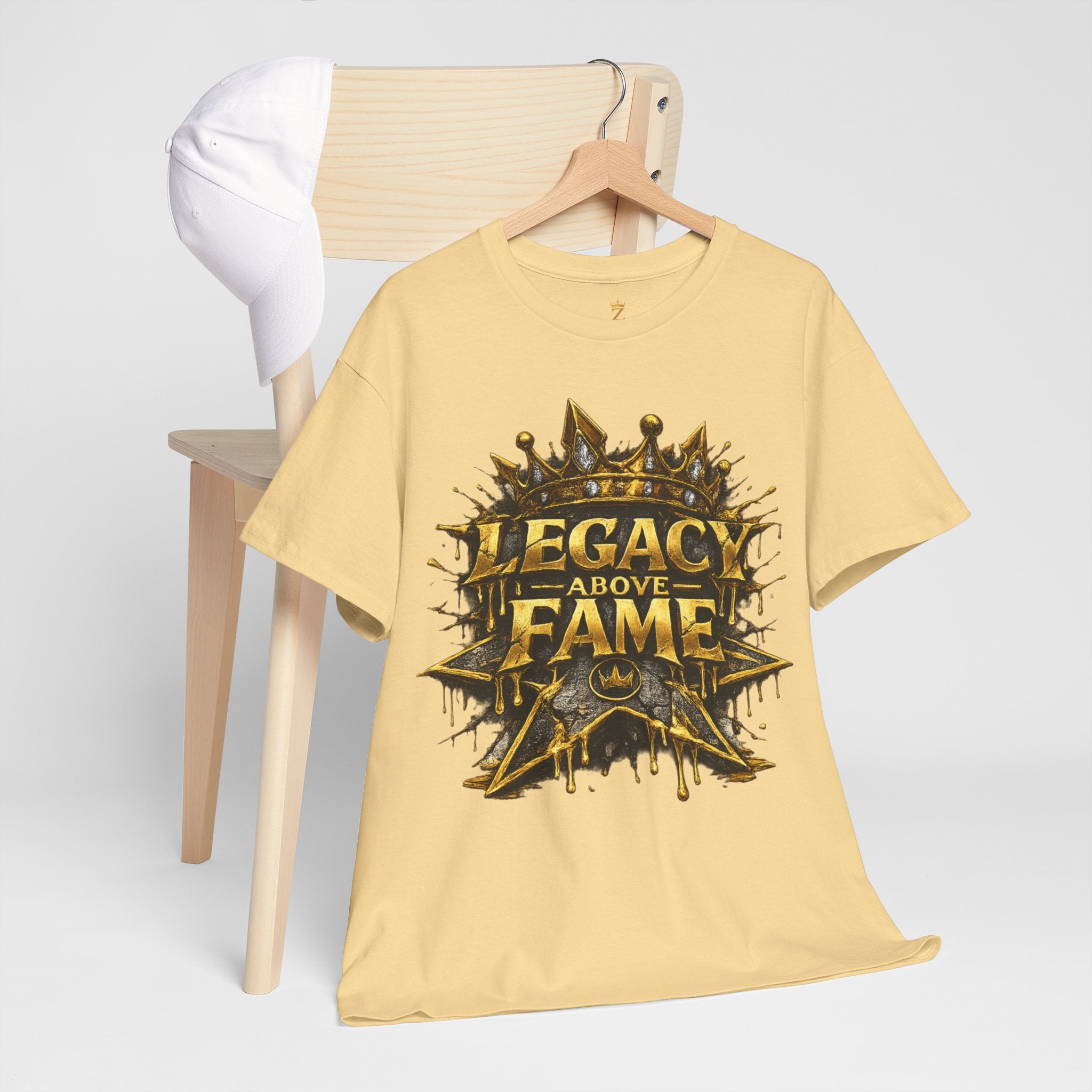 Adult Legacy Above Fame Graphic T-Shirt (Gold Drip) - Zealous For All