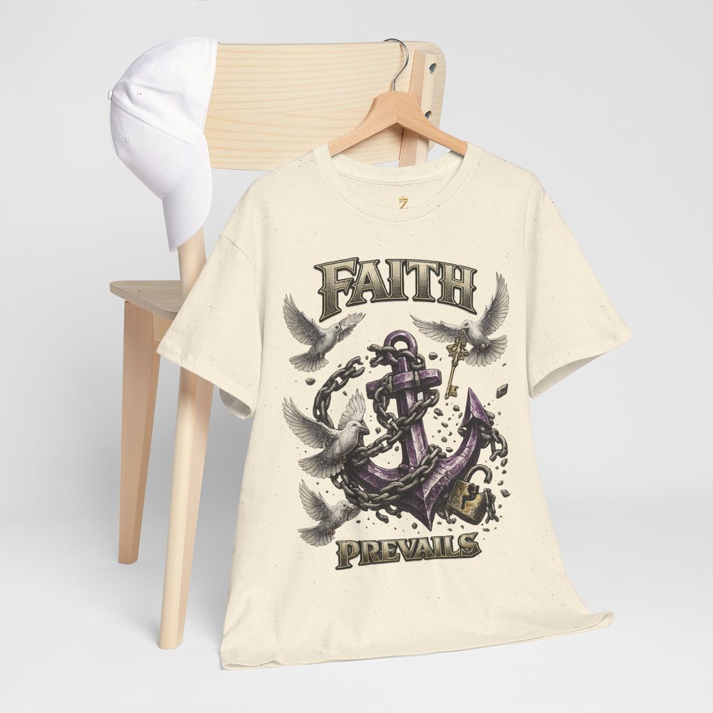 Adult Faith Prevails T‑Shirt (Purple Anchor) Printify