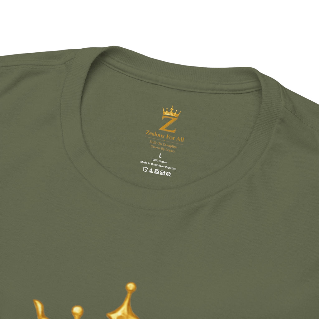 Unisex Zealous For All T-Shirt (Gold Logo (with Back logo) T-shirt) Printify
