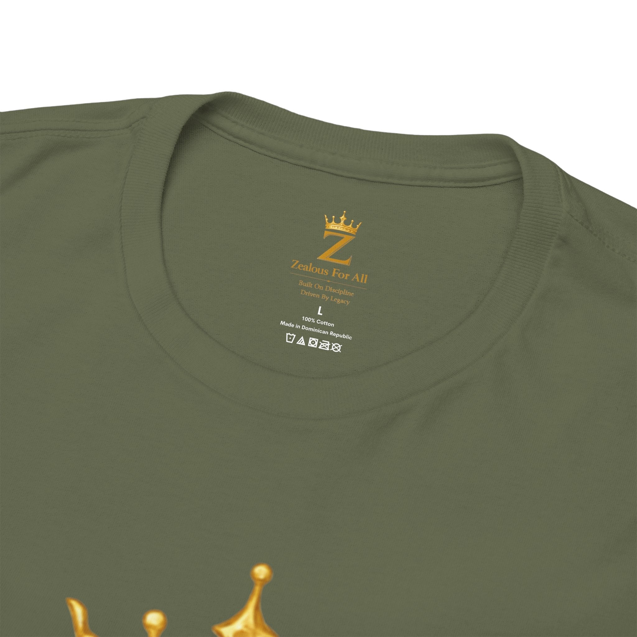 Unisex Zealous For All T-Shirt (Gold Logo (with Back logo) T-shirt) Printify