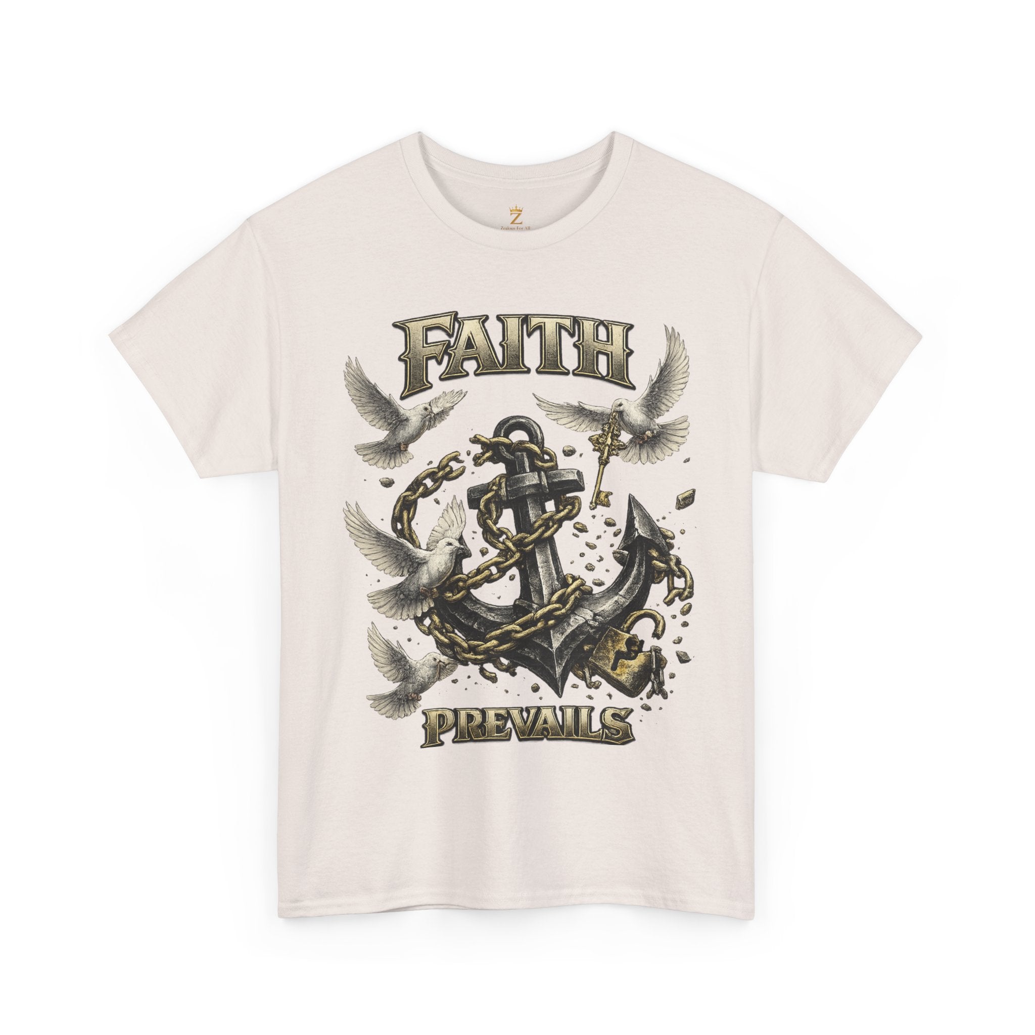 Adult Faith Prevails T‑Shirt (Black Anchor) Printify