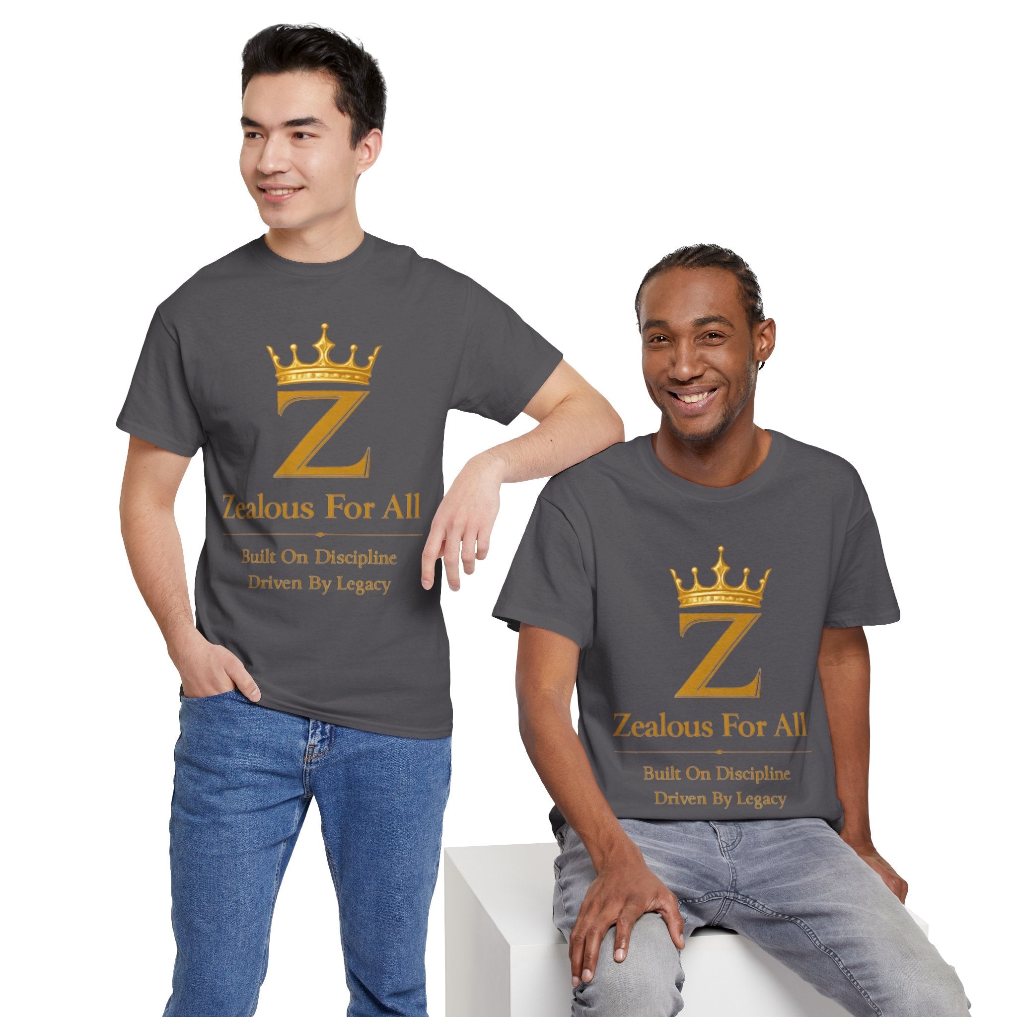 Unisex Zealous For All T-Shirt (Gold Logo) Printify