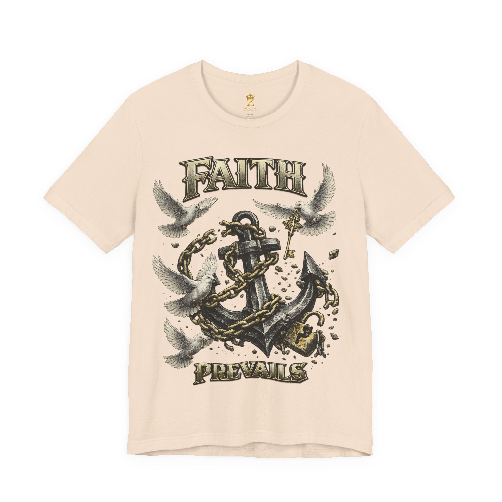 Faith Prevails T‑Shirt (Black Anchor) Printify