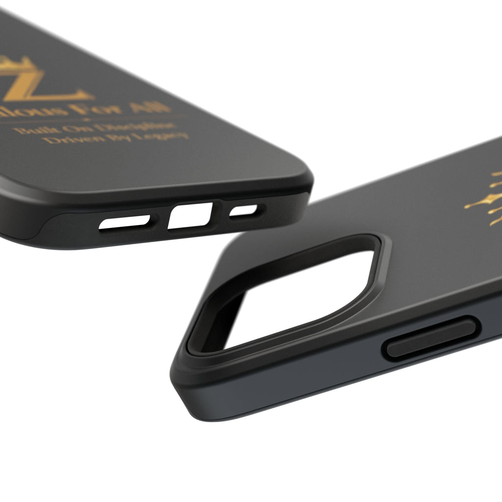 Phone Case — "Zealous For All" Gold Crown Impact-Resistant Case Printify
