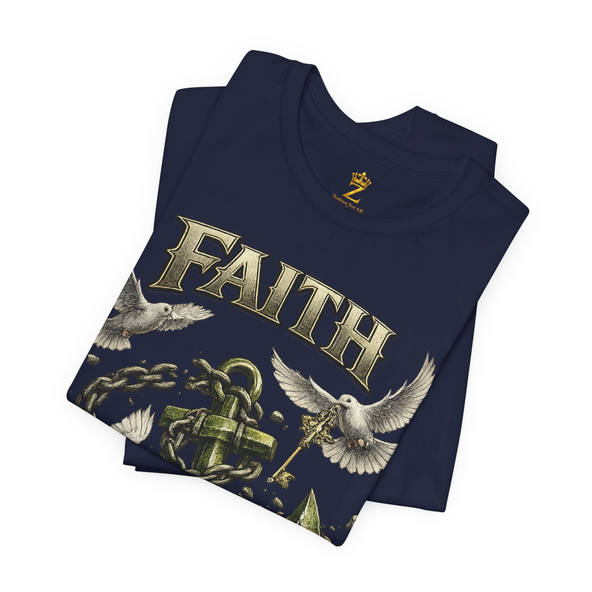 Faith Prevails T‑Shirt (Green Anchor) Printify