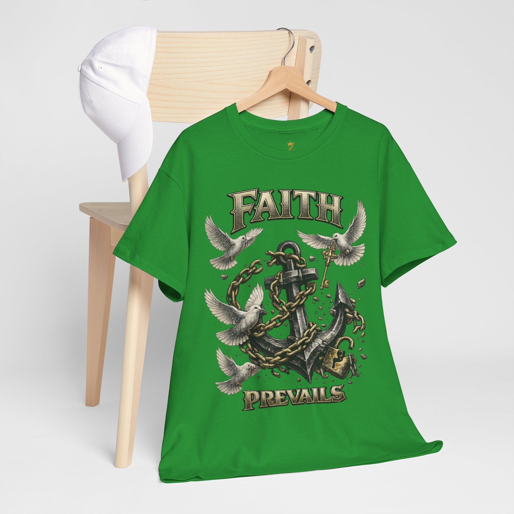 Adult Faith Prevails T‑Shirt (Black Anchor) Printify