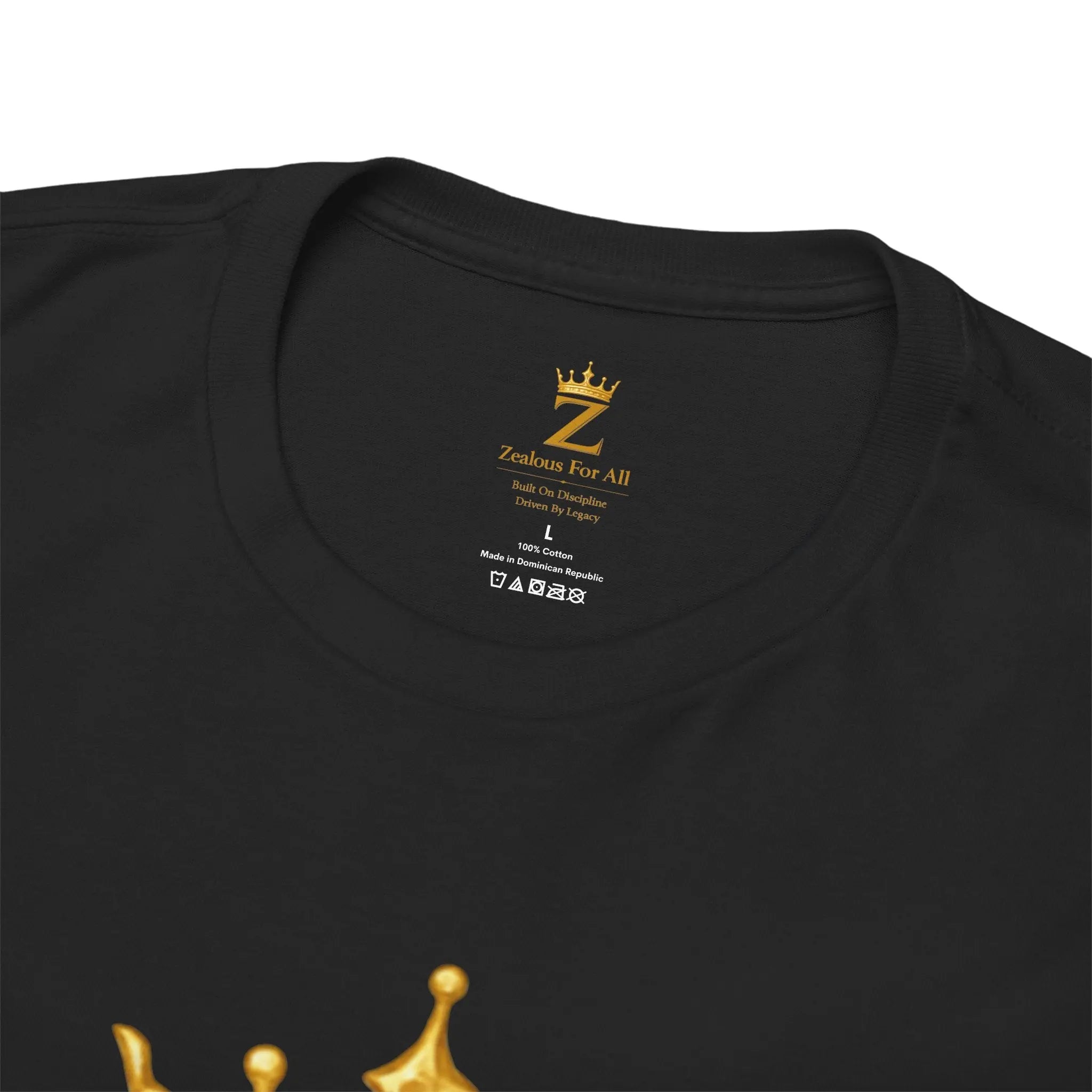 Unisex Zealous For All T-Shirt (Gold Logo (with Back logo) T-shirt) Printify