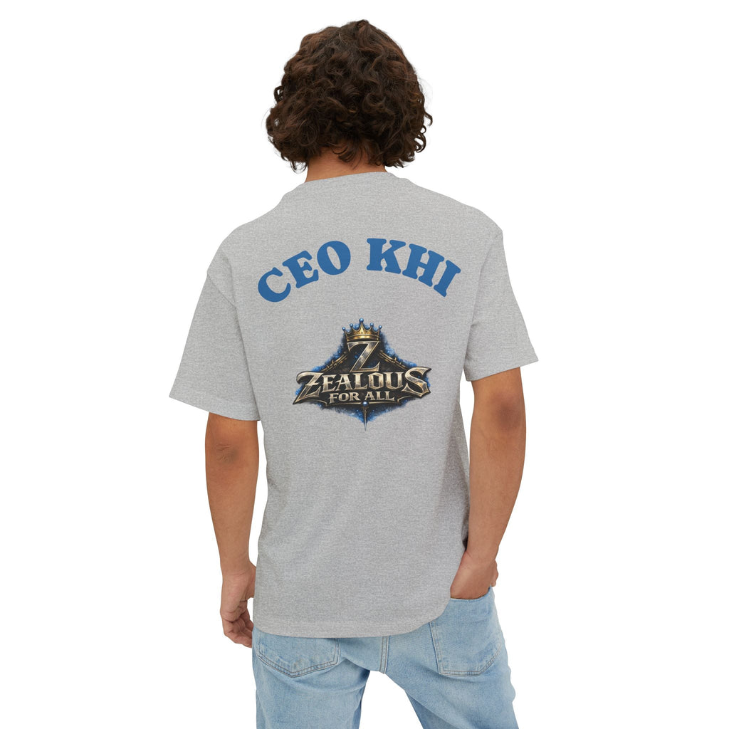 CEO KHI EDITION *Oversized* Discipline Over Emotions Graphic T-Shirt (Blue Heart) Printify