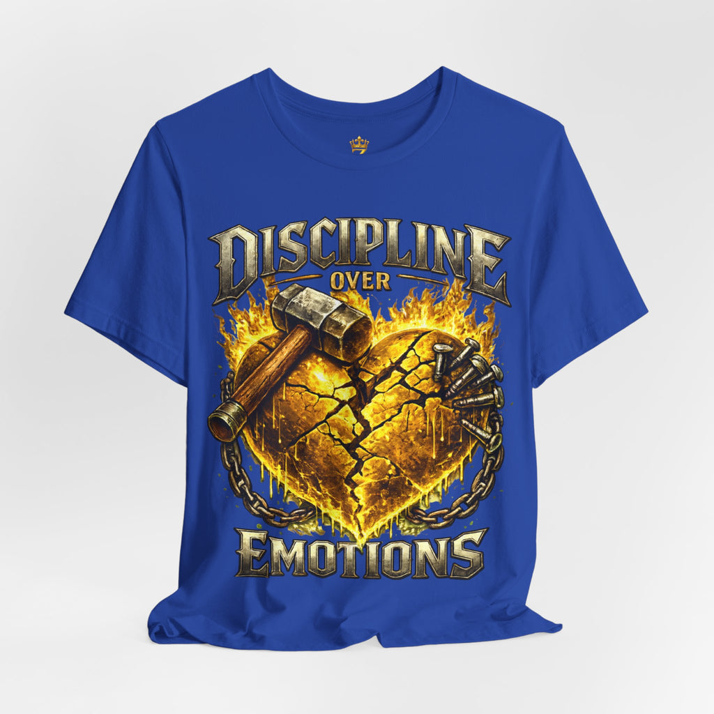Discipline Over Emotions Premium Graphic T-Shirt (Gold Heart) Printify