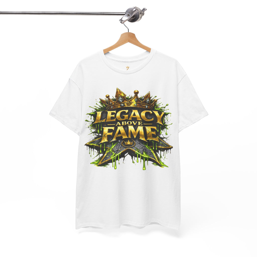 Adult Legacy Above Fame Graphic T-Shirt (Lime Green Drip) - Zealous For All