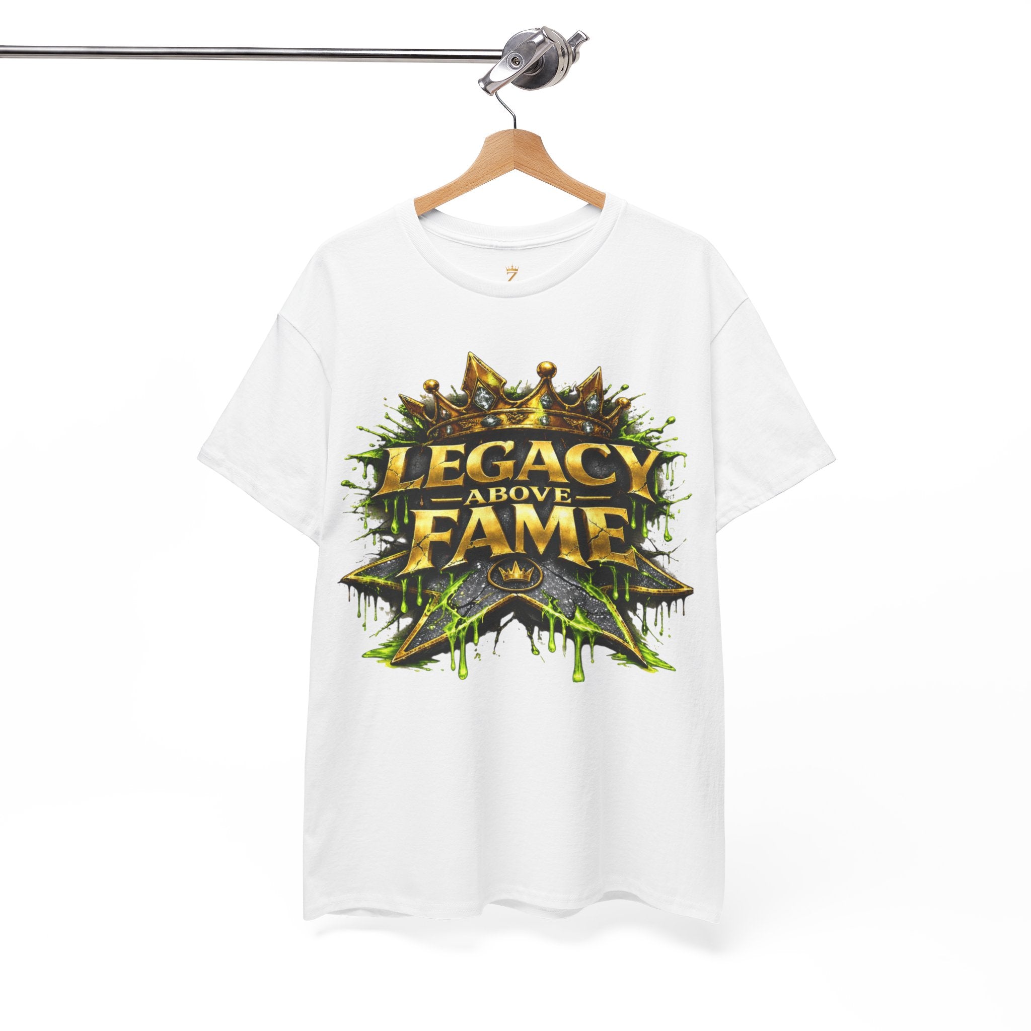 Adult Legacy Above Fame Graphic T-Shirt (Lime Green Drip) - Zealous For All