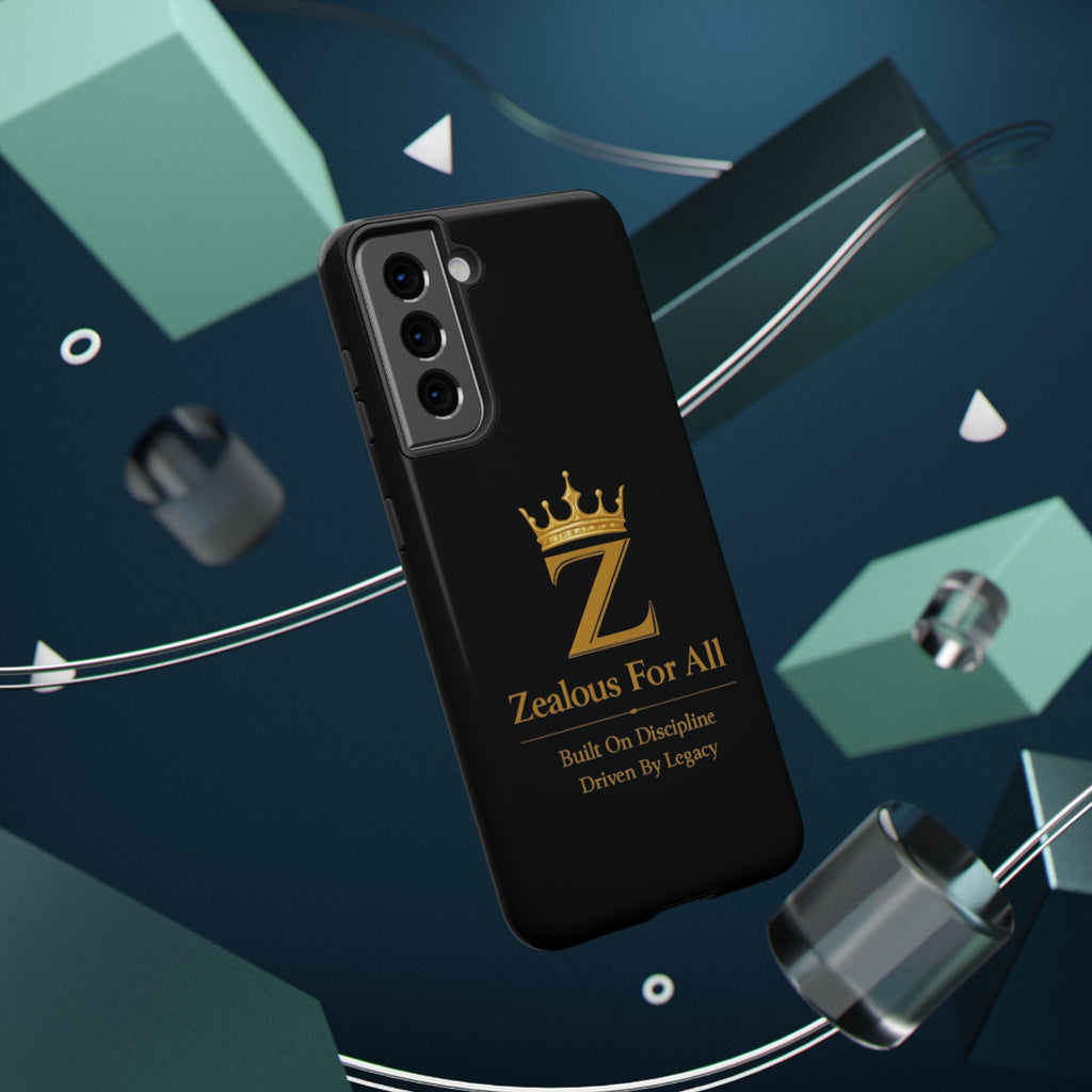 Phone Case — "Zealous For All" Gold Crown Impact-Resistant Case Printify