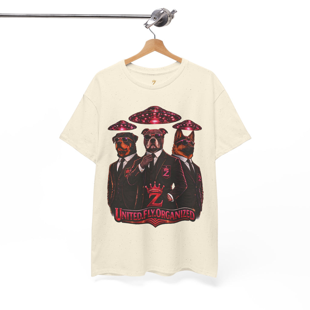 Adult "United. Fly. Organized." Graphic Tee (Hot Pink) Printify