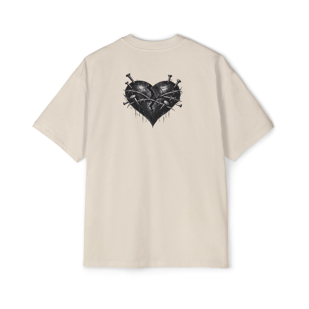 Oversized Discipline Over Emotions Graphic Tee (Black Heart) Printify