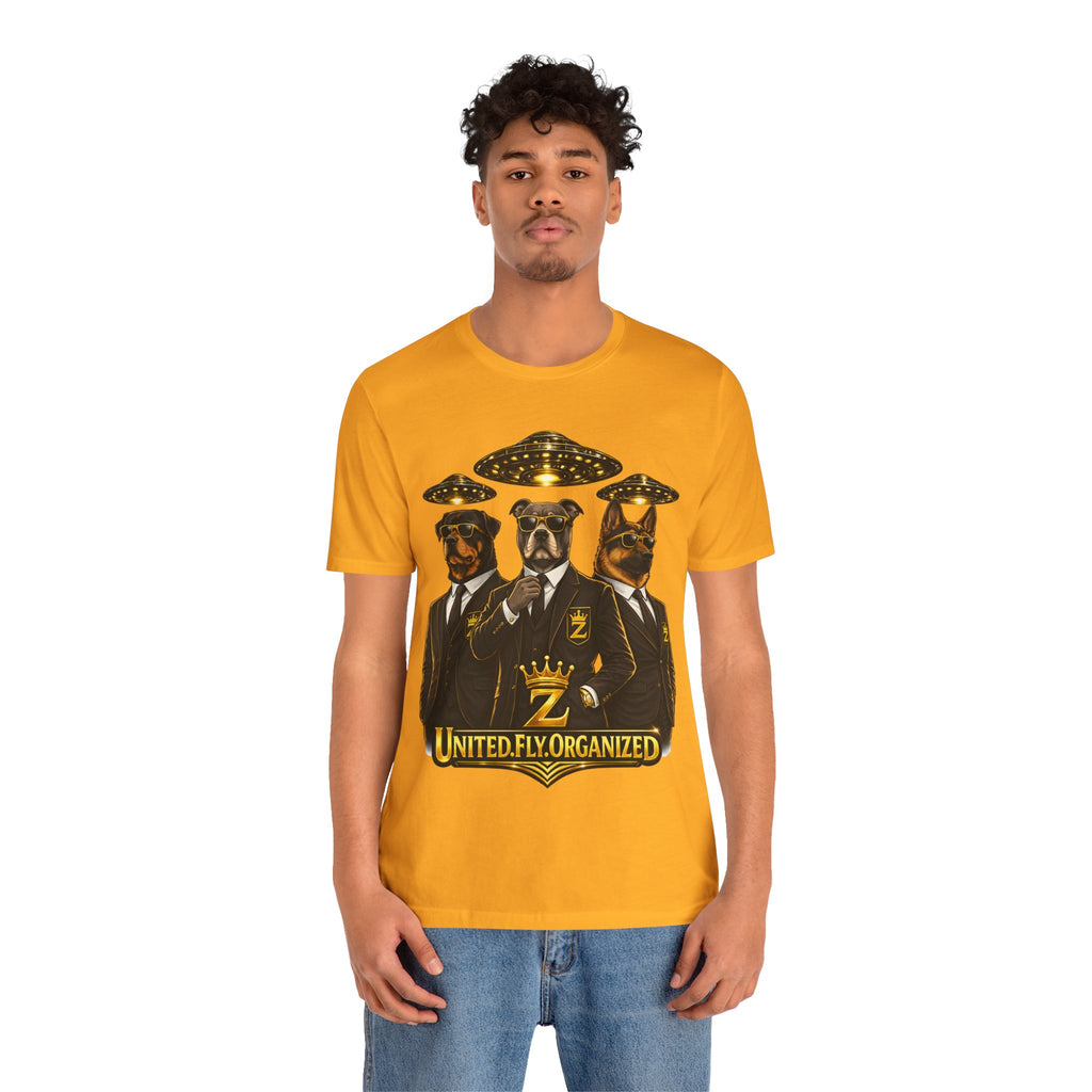 COMING SOON... United. Fly. Organized. Graphic Tee (Gold) Printify