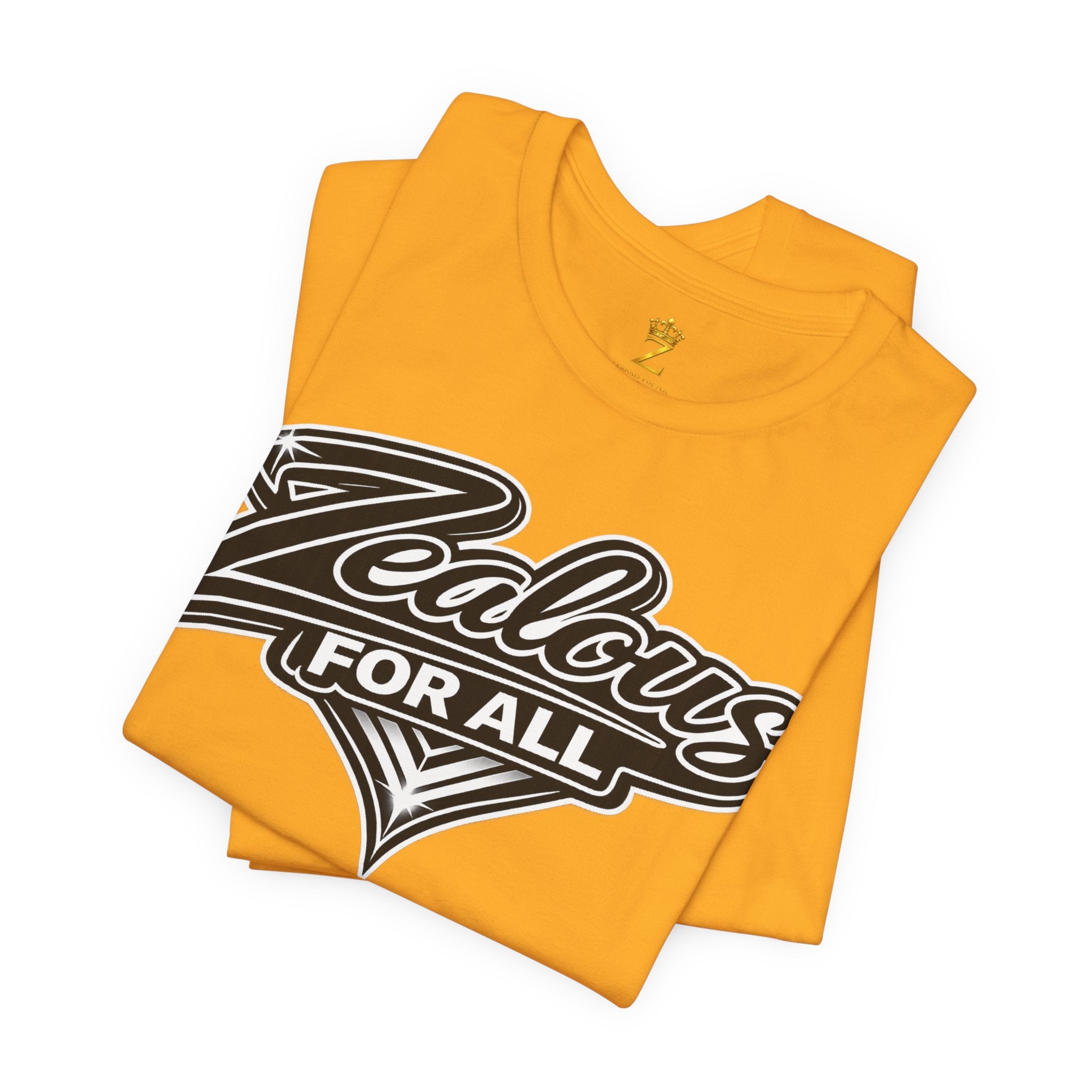 Zealous For All Graphic T-Shirt (Black Logo) Printify