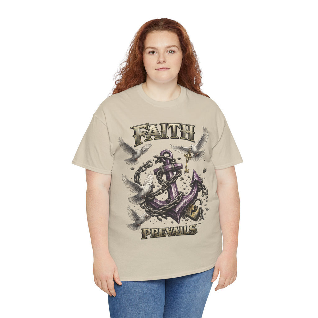 Adult Faith Prevails T‑Shirt (Purple Anchor) Printify