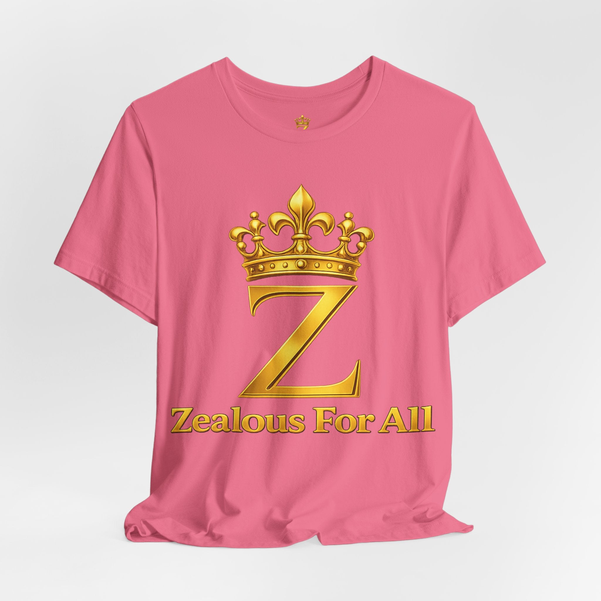 Unisex Zealous For All T-Shirt (Gold Logo) Printify