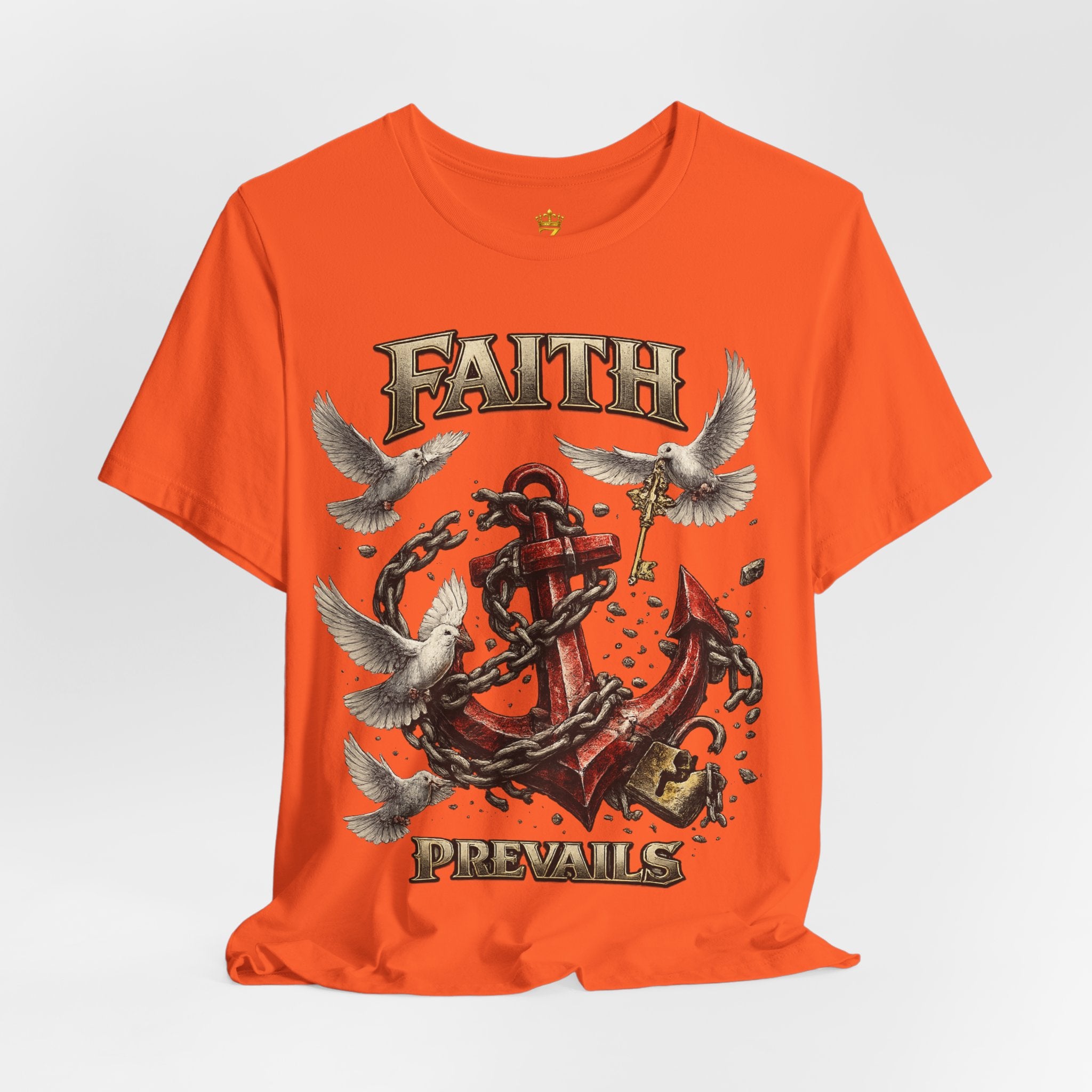 Faith Prevails T‑Shirt (Red Anchor) Printify