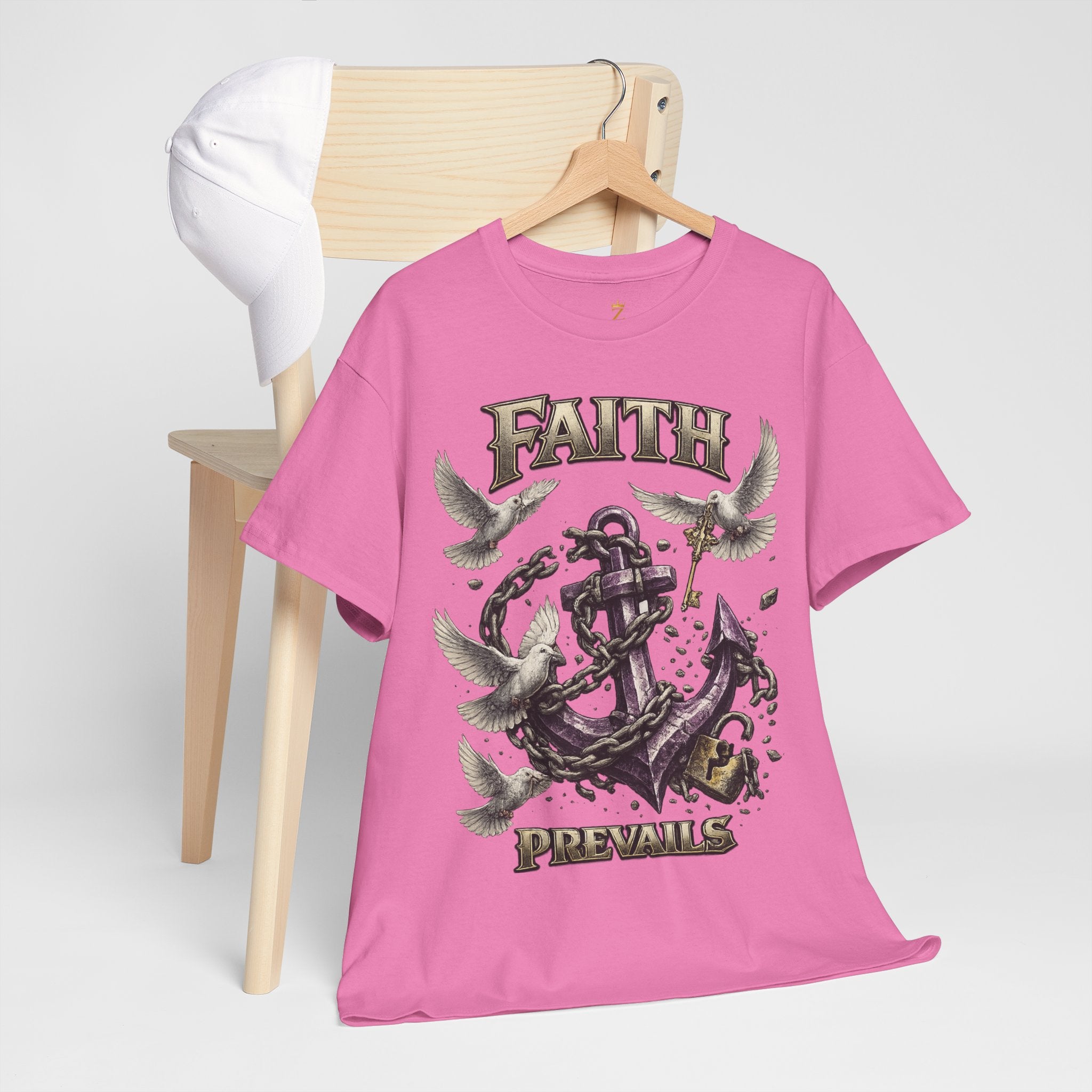 Adult Faith Prevails T‑Shirt (Purple Anchor) Printify