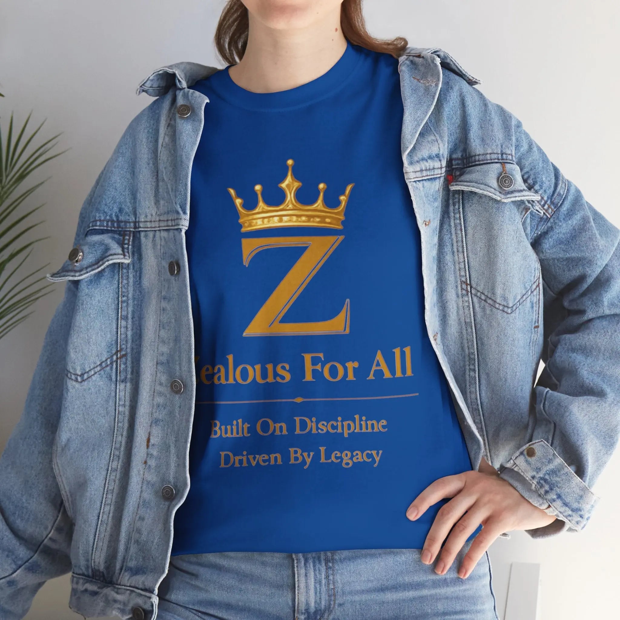 Unisex Zealous For All T-Shirt (Gold Logo (with Back logo) T-shirt) Printify