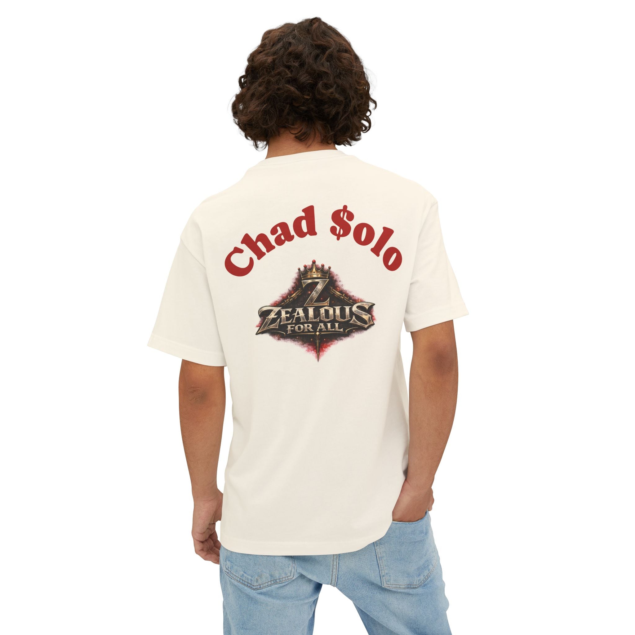CEO CHAD EDITION *Oversized* Discipline Over Emotions Graphic Tee (Red Heart) Printify