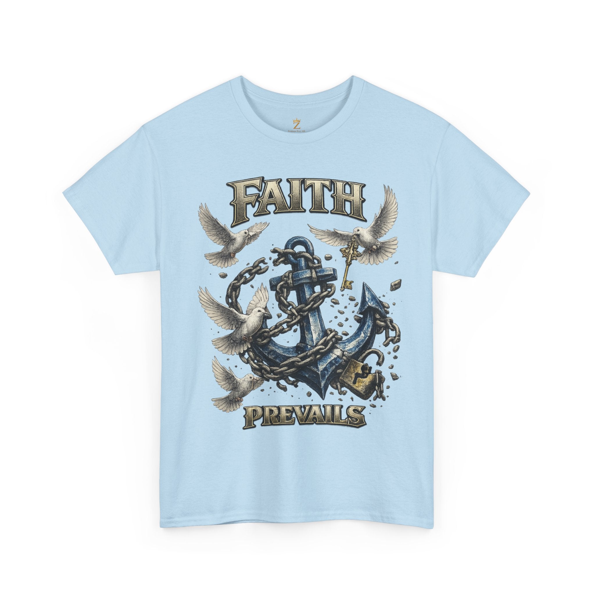 Adult Faith Prevails T‑Shirt (Blue Anchor) Printify
