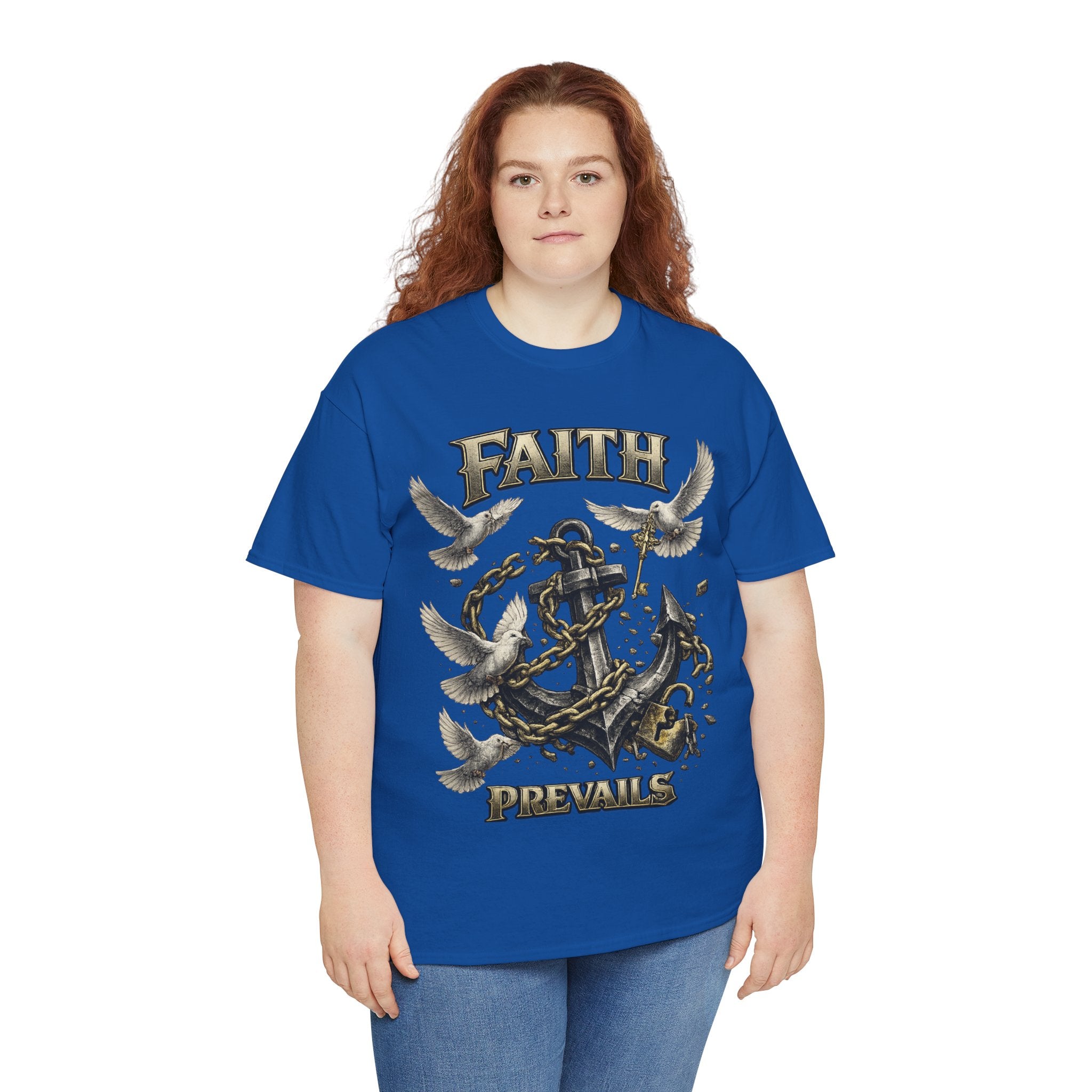 Adult Faith Prevails T‑Shirt (Black Anchor) Printify