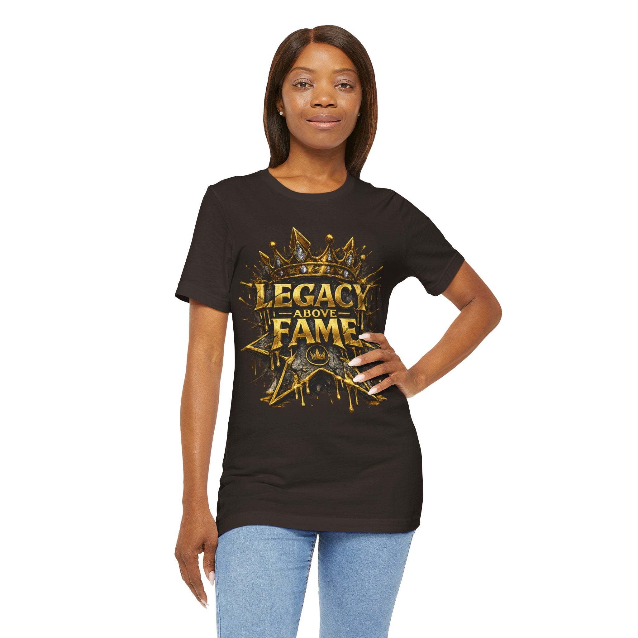 COMING SOON... Legacy Above Fame Graphic Tee (Gold Crown) Printify