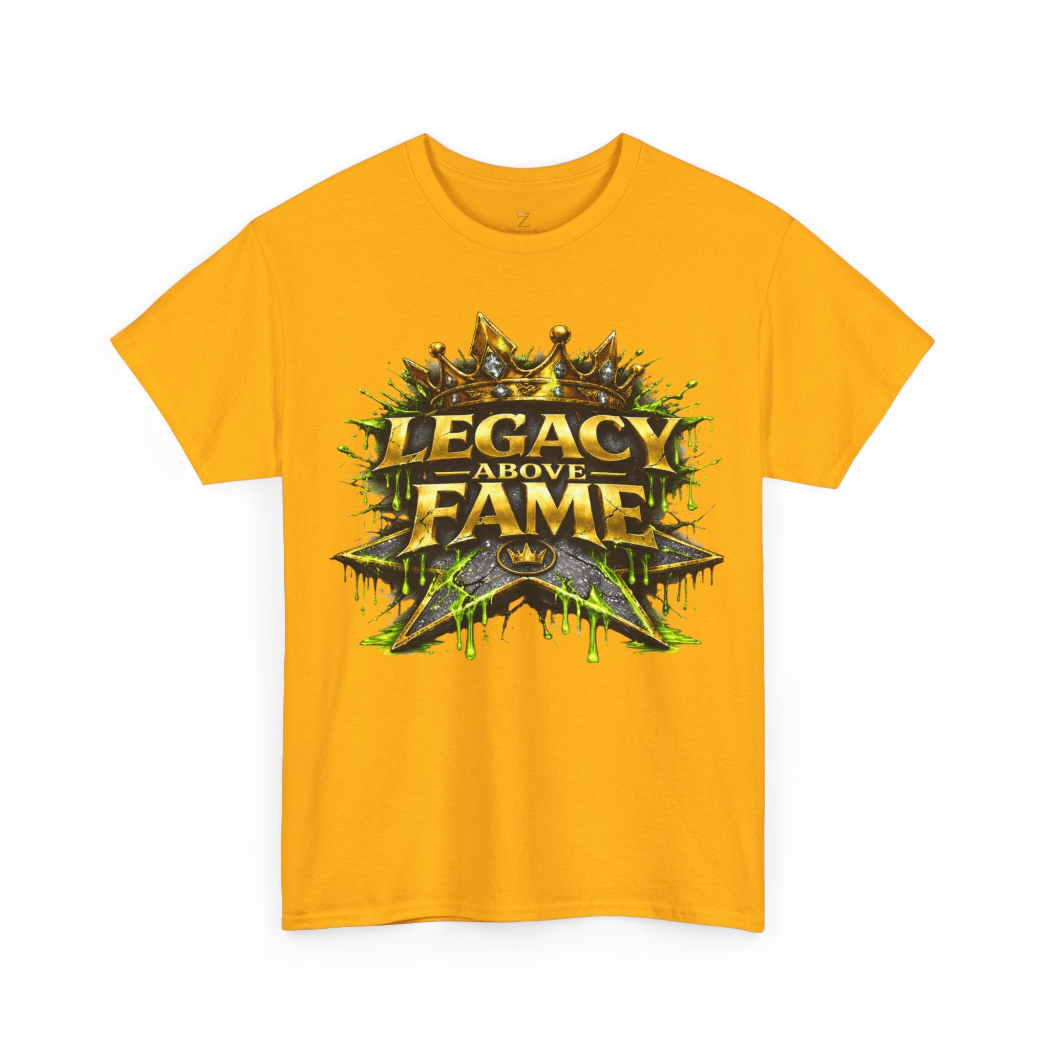 Adult Legacy Above Fame Graphic T-Shirt (Lime Green Drip) - Zealous For All