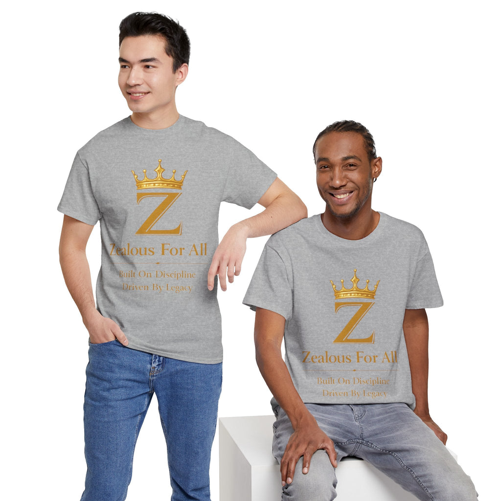 Unisex Zealous For All T-Shirt (Gold Logo) Printify