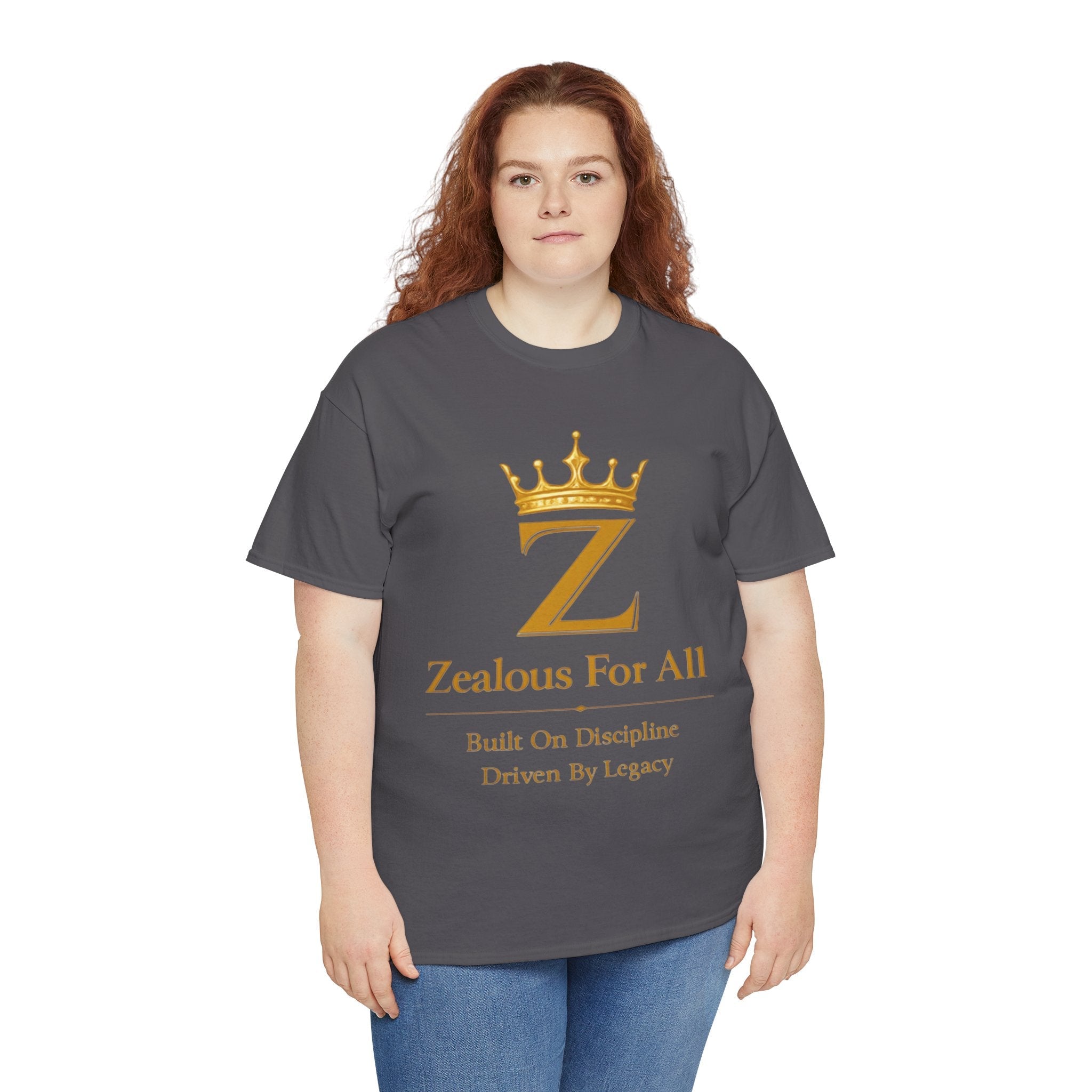 Unisex Zealous For All T-Shirt (Gold Logo) Printify