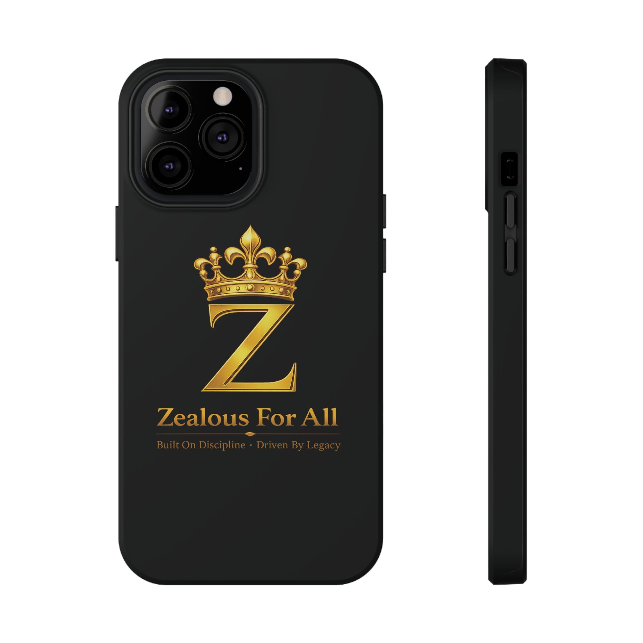 ZFA Phone Case  — "Zealous For All" Gold Crown Impact-Resistant Case Printify