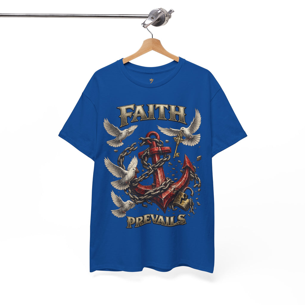 Adult Faith Prevails T‑Shirt (Red Anchor) Printify