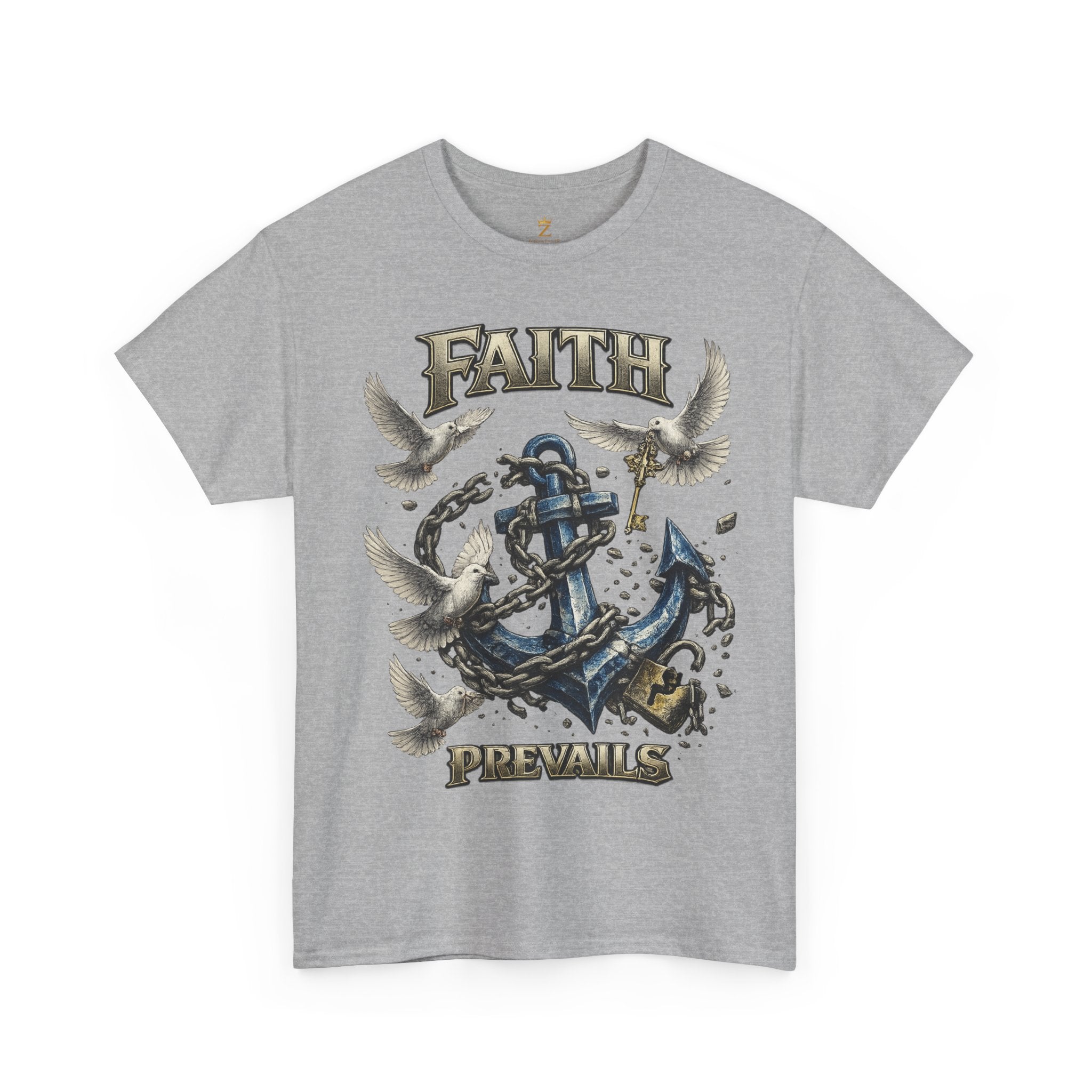 Adult Faith Prevails T‑Shirt (Blue Anchor) Printify