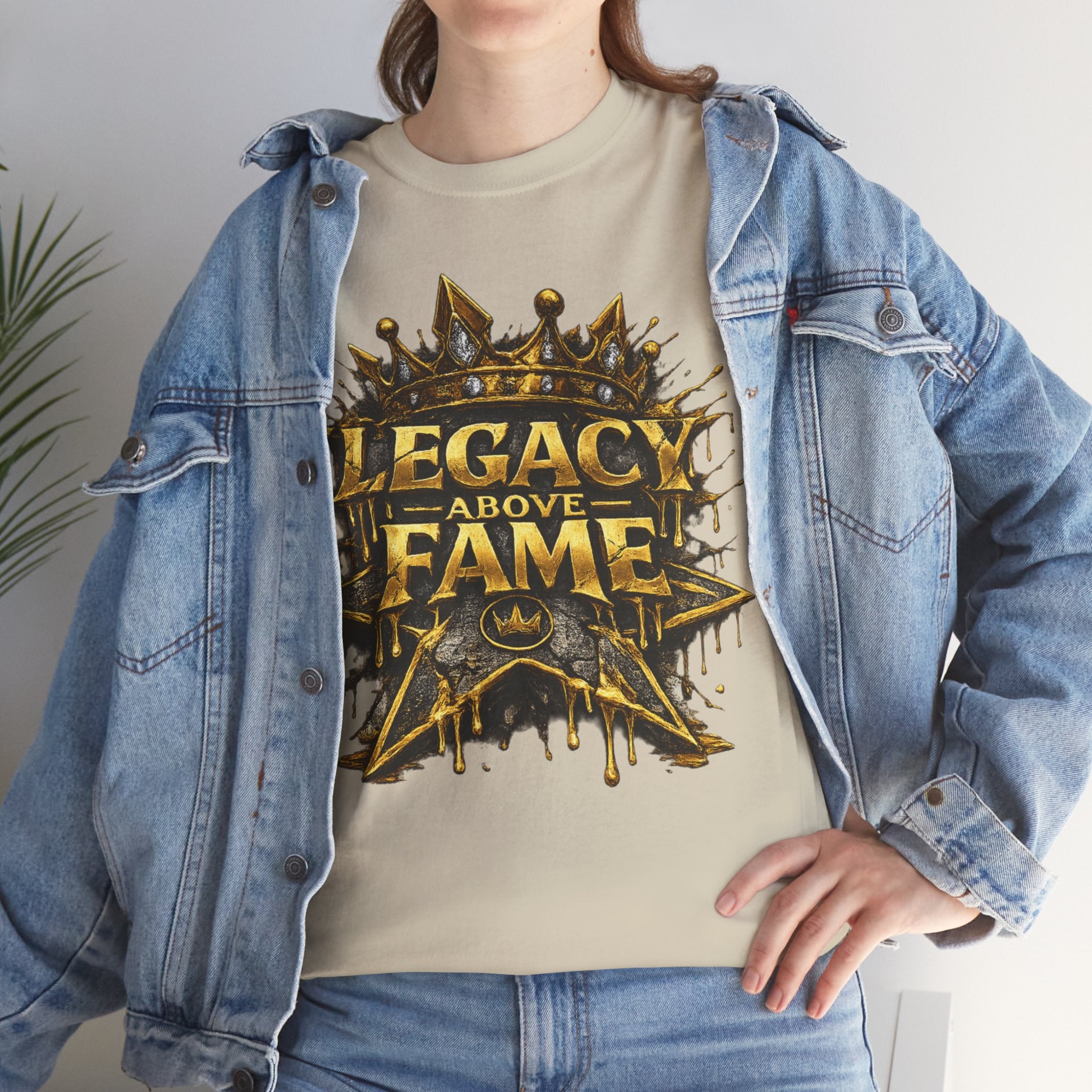 Adult Legacy Above Fame Graphic T-Shirt (Gold Drip) - Zealous For All