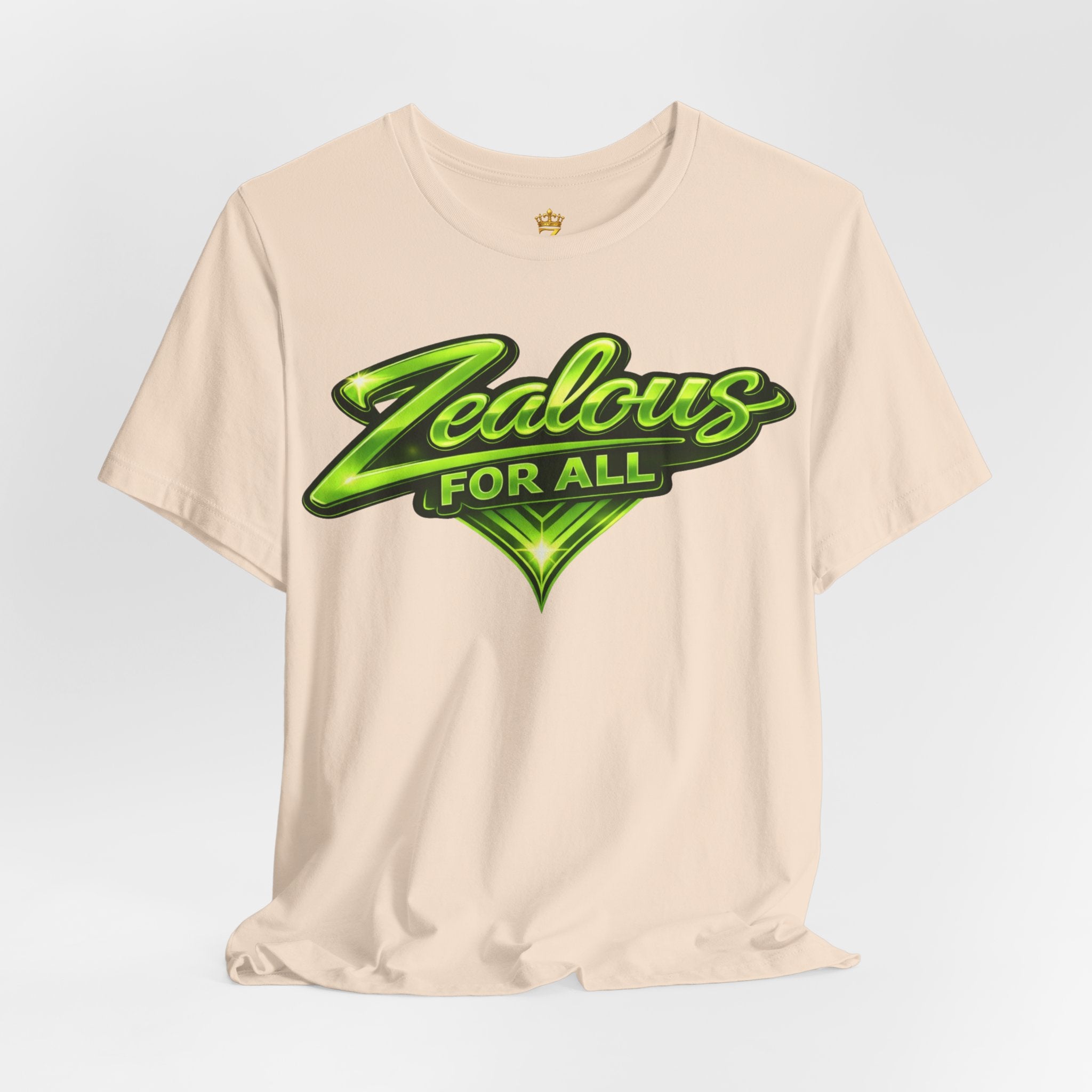 Zealous For All Graphic T-Shirt (Lime Green Logo) Printify