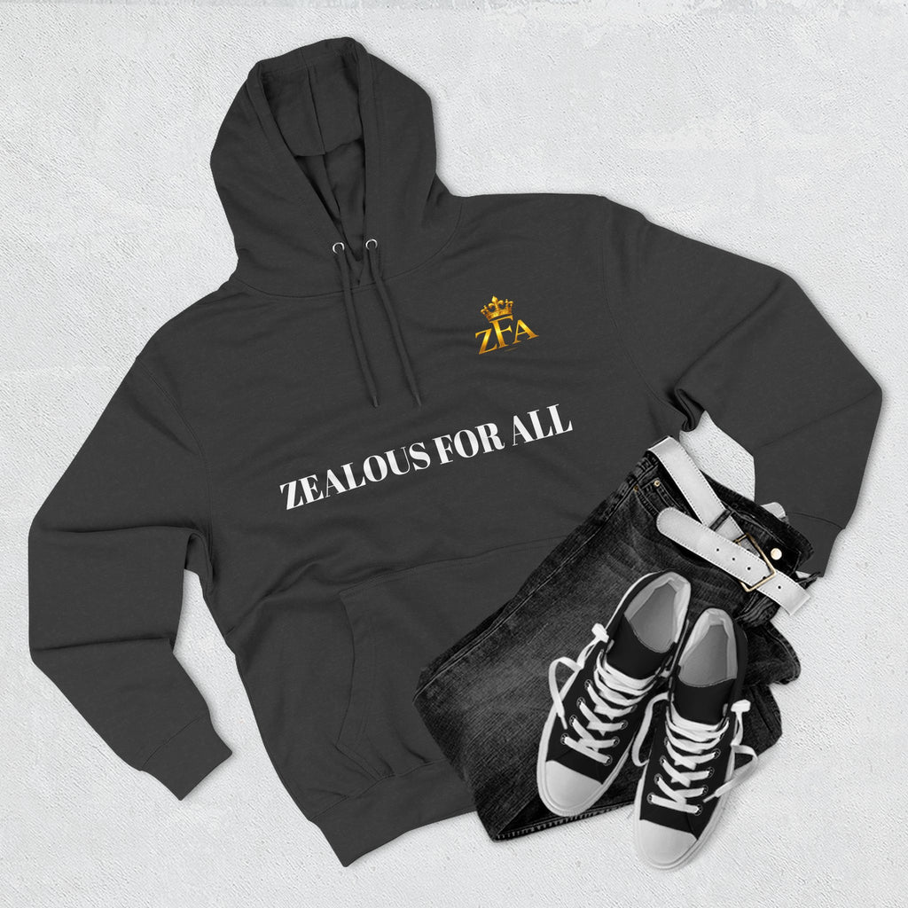 ZFA Premium Hoodie (White Words) Printify