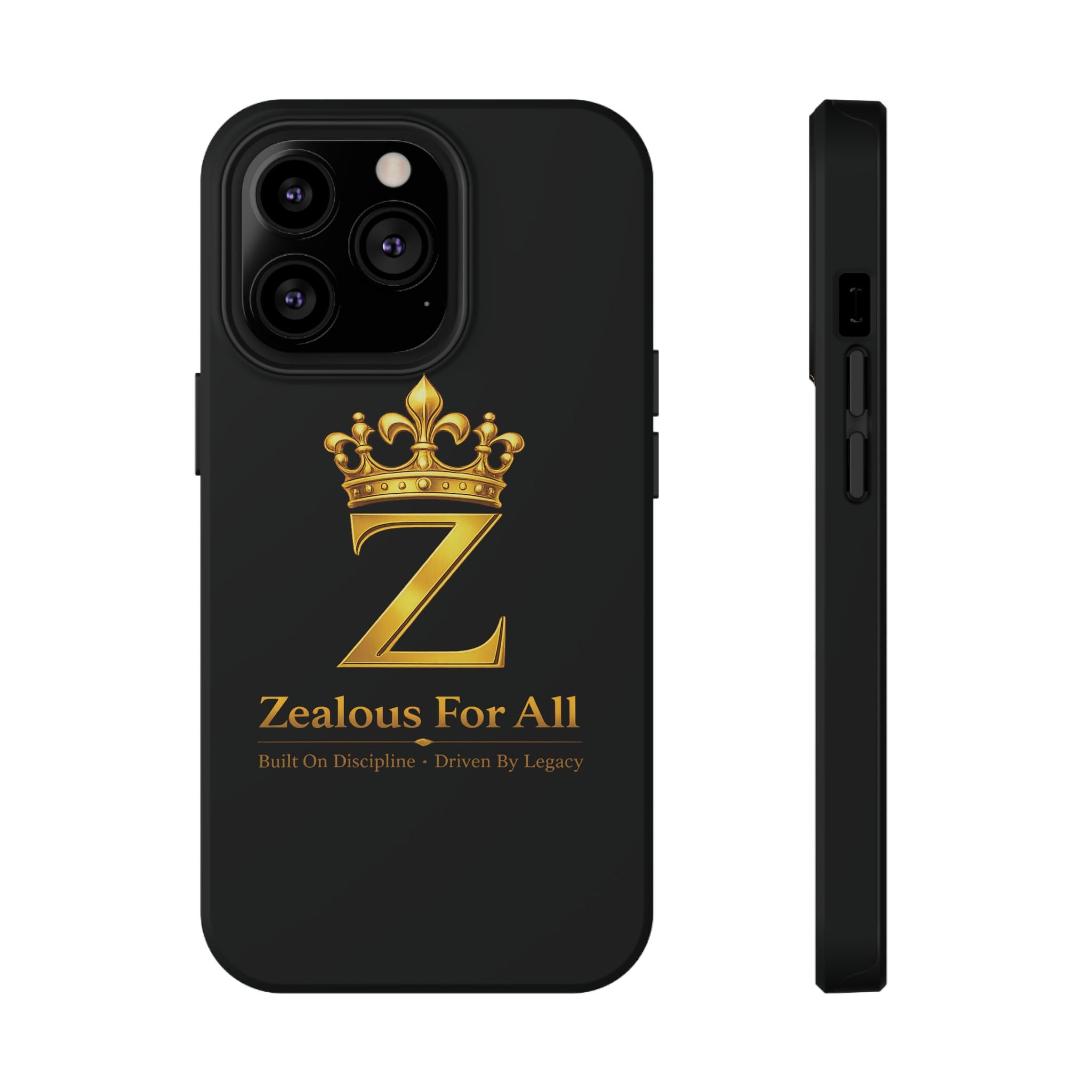 ZFA Phone Case  — "Zealous For All" Gold Crown Impact-Resistant Case Printify