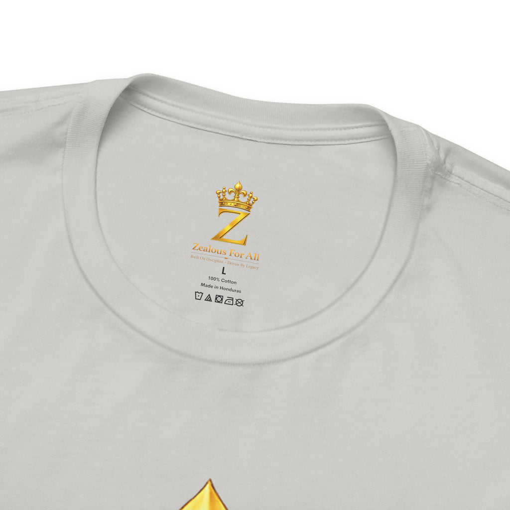 Unisex Zealous For All T-Shirt (Gold Logo) Printify