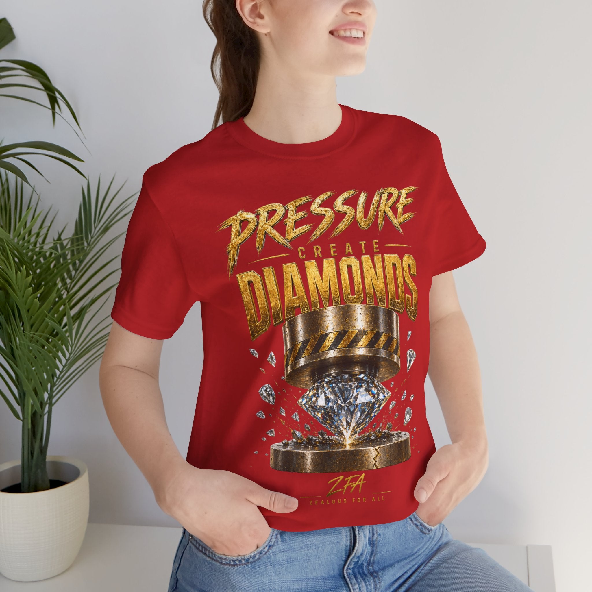 Pressure Create Diamonds T-Shirt — Motivational Graphic Tee