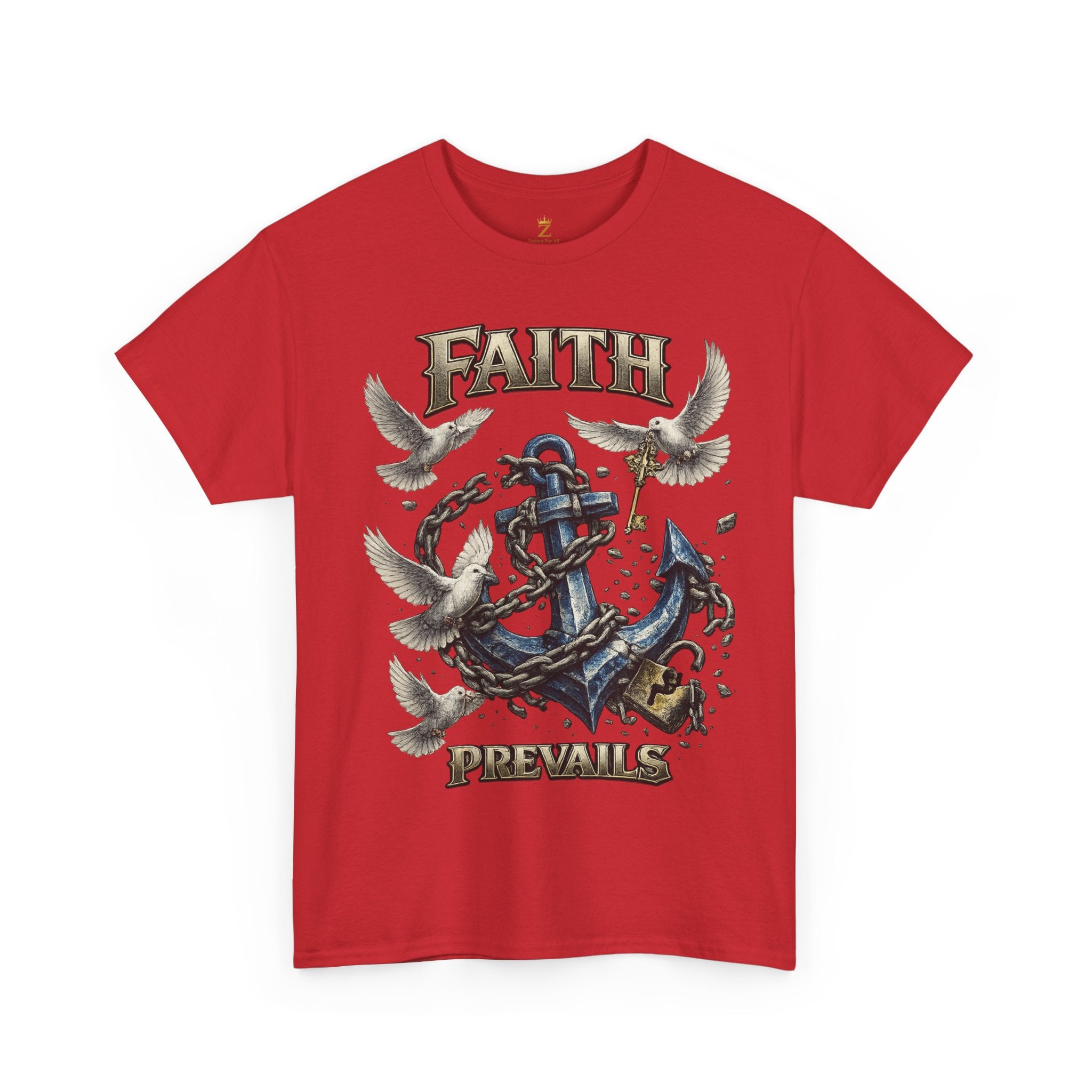 Adult Faith Prevails T‑Shirt (Blue Anchor) Printify