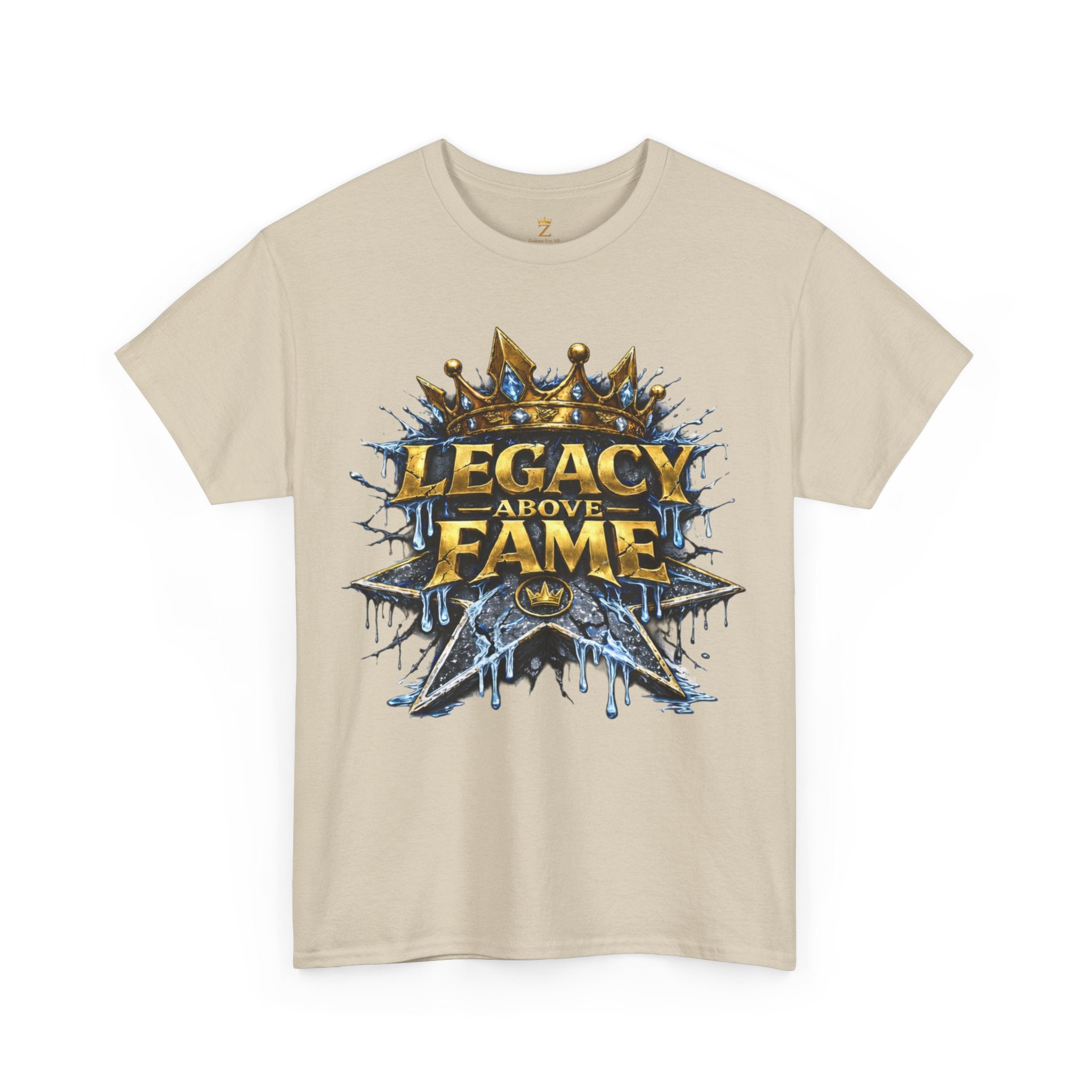 Adult Legacy Above Fame Graphic T-Shirt (Icy Blue Drip) - Zealous For All