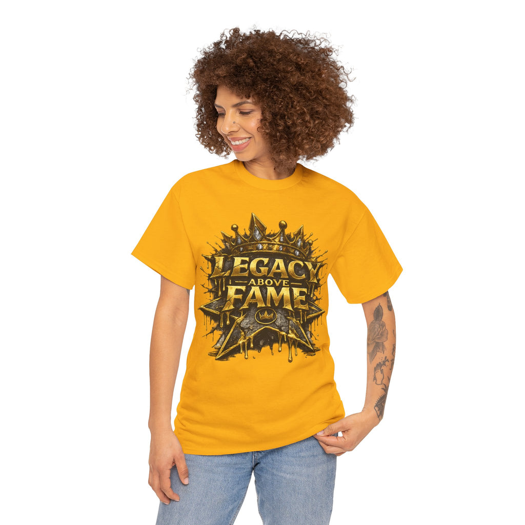 Adult Legacy Above Fame Graphic T-Shirt (Gold Drip) - Zealous For All