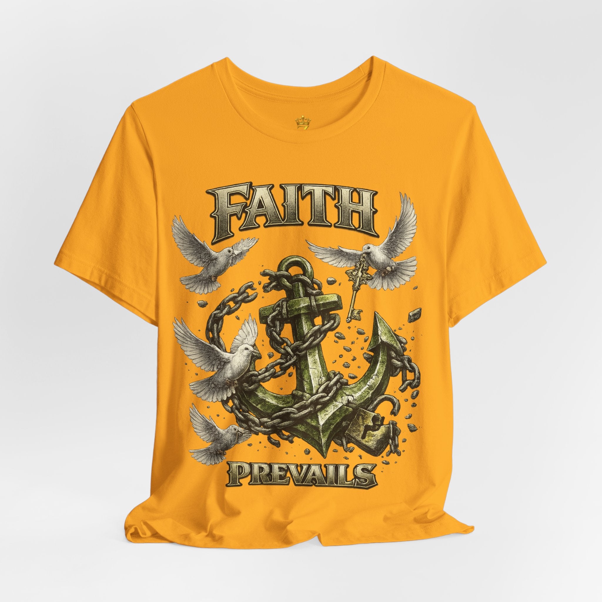Faith Prevails T‑Shirt (Green Anchor) Printify