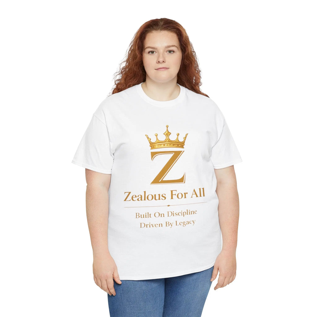 Unisex Zealous For All T-Shirt (Gold Logo (with Back logo) T-shirt) Printify