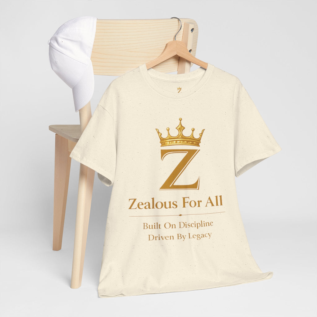 Unisex Zealous For All T-Shirt (Gold Logo (with Back logo) T-shirt) Printify